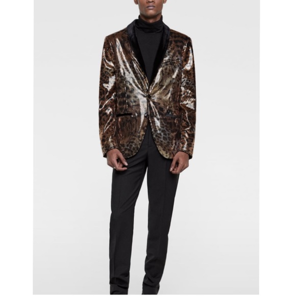 zara mens sequin jacket